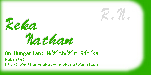 reka nathan business card